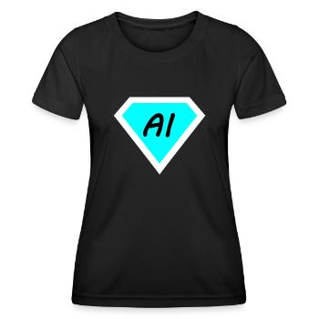 Technologie informatique artificielle - T-shirt sport Femme - noir - Devant - AI Model Female 172 light (172cm)