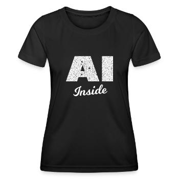 Lustig clever und smart - Frauen Funktions-T-Shirt - Schwarz - Vorne - AI Model Female 172 light (172cm)