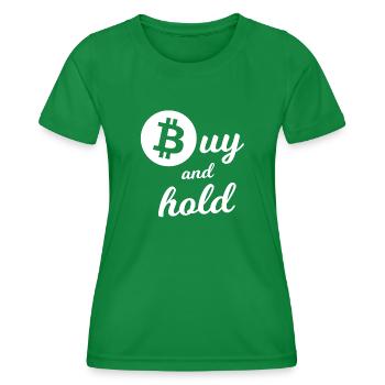 Der Krypto Investor - Frauen Funktions-T-Shirt - Kelly Green - Vorne - AI Model Female 172 dark (172cm)