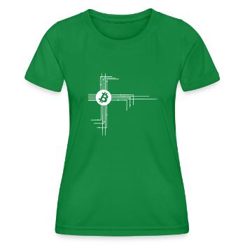 Le pipeline de pièces de monnaie - T-shirt sport Femme - vert - Devant - AI Model Female 172 dark (172cm)