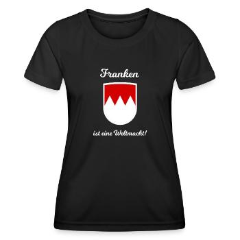 L’équipe de Franconie - T-shirt sport Femme - noir - Devant - AI Model Female 172 light (172cm)