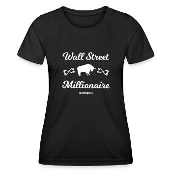Der Wall Street Millionär - Frauen Funktions-T-Shirt - Schwarz - Vorne - AI Model Female 172 light (172cm)
