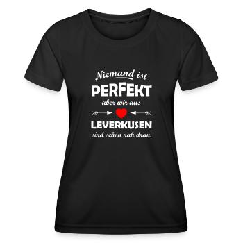 Stadt Leverkusen im Rheinland - Frauen Funktions-T-Shirt - Schwarz - Vorne - AI Model Female 172 light (172cm)