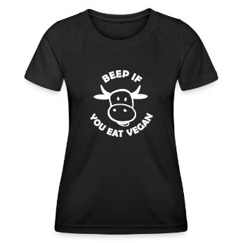 Die Veganer und Vegetarier - Frauen Funktions-T-Shirt - Schwarz - Vorne - AI Model Female 172 light (172cm)