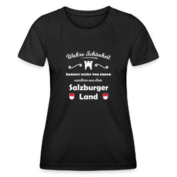 Das schöne Salzburger Land - Frauen Funktions-T-Shirt - Schwarz - Vorne - AI Model Female 172 light (172cm)