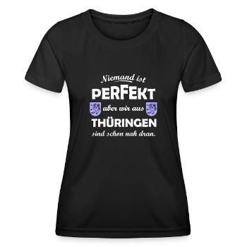 Thuringia in the east - Women's Functional T-Shirt - black - Front - AI Model Female 172 light (172cm)