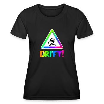 Drift | Auto | Autofan | Driften | Symbol - Frauen Funktions-T-Shirt - Schwarz - Vorne - AI Model Female 172 light (172cm)