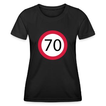 70 - Frauen Funktions-T-Shirt - Schwarz - Vorne - AI Model Female 172 light (172cm)