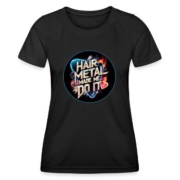 Hair Metal - Frauen Funktions-T-Shirt - Schwarz - Vorne - AI Model Female 172 light (172cm)