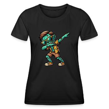 Dabbing Zombie - Frauen Funktions-T-Shirt - Schwarz - Vorne - AI Model Female 172 light (172cm)