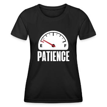 panne de patience - T-shirt sport Femme - noir - Devant - AI Model Female 172 light (172cm)