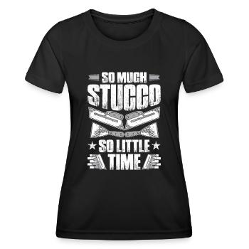 Stuckateur Plasterer Stukkateur Gipser Verputzer - Frauen Funktions-T-Shirt - Schwarz - Vorne - AI Model Female 172 light (172cm)