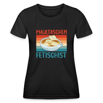 MAULTASCHEN FETISCHIST - Frauen Funktions-T-Shirt - Schwarz - Vorne - AI Model Female 172 light (172cm)