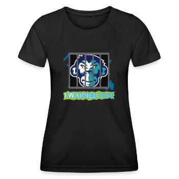 Angry Monkey - Frauen Funktions-T-Shirt - Schwarz - Vorne - AI Model Female 172 light (172cm)