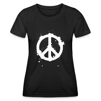 Peace - Symbol - Peacezeichen - Frauen Funktions-T-Shirt - Schwarz - Vorne - AI Model Female 172 light (172cm)