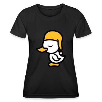 muetze muede bett schlafen schlafmuetze abend erho - Frauen Funktions-T-Shirt - Schwarz - Vorne - AI Model Female 172 light (172cm)