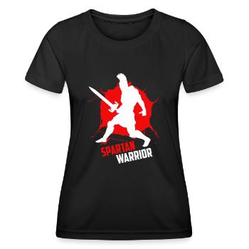 Spartan warrior this is the way - Frauen Funktions-T-Shirt - Schwarz - Vorne - AI Model Female 172 light (172cm)