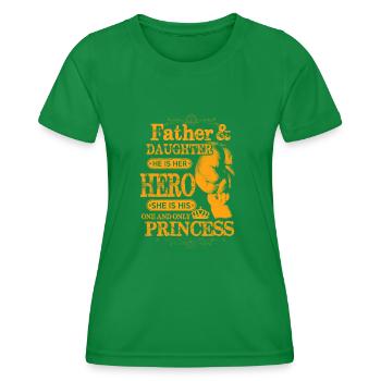 father and daughter - T-shirt sport Femme - vert - Devant - AI Model Female 172 dark (172cm)