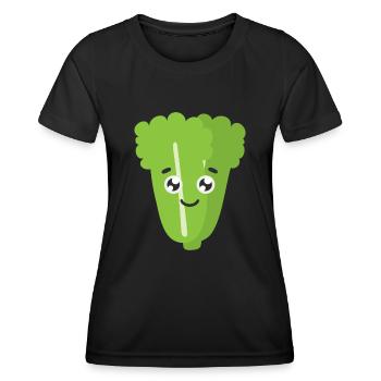 Grüner Salat - Frauen Funktions-T-Shirt - Schwarz - Vorne - AI Model Female 172 light (172cm)