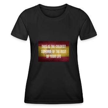 coldest summer of the rest of your life spanien - Frauen Funktions-T-Shirt - Schwarz - Vorne - AI Model Female 172 light (172cm)