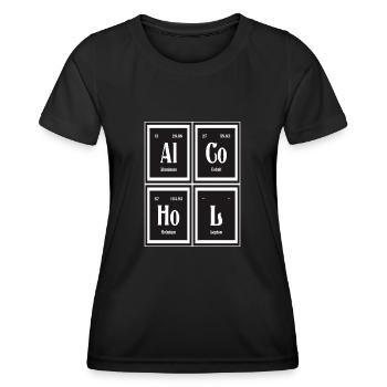 Alkohol | Periodensystem der Elemente - Frauen Funktions-T-Shirt - Schwarz - Vorne - AI Model Female 172 light (172cm)