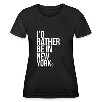 New York - T-shirt sport Femme - noir - Devant - AI Model Female 172 light (172cm)