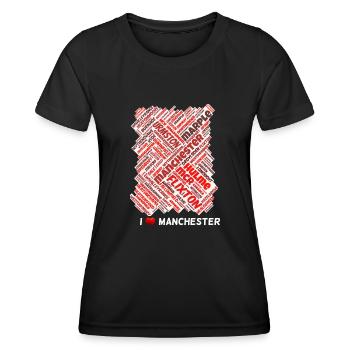 Manchester - T-shirt sport Femme - noir - Devant - AI Model Female 172 light (172cm)