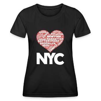 NYC - Women's Functional T-Shirt - black - Front - AI Model Female 172 light (172cm)