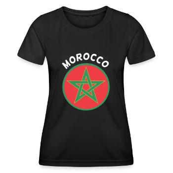 Maroc - T-shirt sport Femme - noir - Devant - AI Model Female 172 light (172cm)