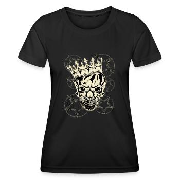 Skull with pentagram - Women's Functional T-Shirt - black - Front - AI Model Female 172 light (172cm)