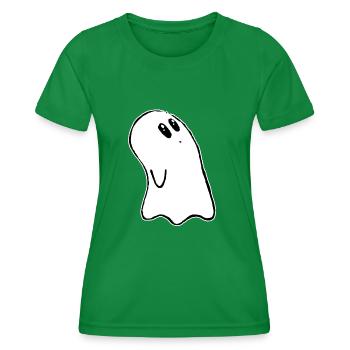 Halloween cute Ghost - Women's Functional T-Shirt - kelly green - Front - AI Model Female 172 dark (172cm)