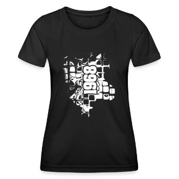 1968 - Frauen Funktions-T-Shirt - Schwarz - Vorne - AI Model Female 172 light (172cm)