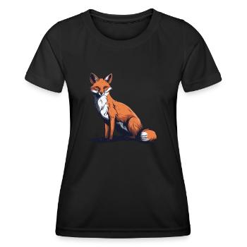 Naturverbundener Fuchs - Frauen Funktions-T-Shirt - Schwarz - Vorne - AI Model Female 172 light (172cm)