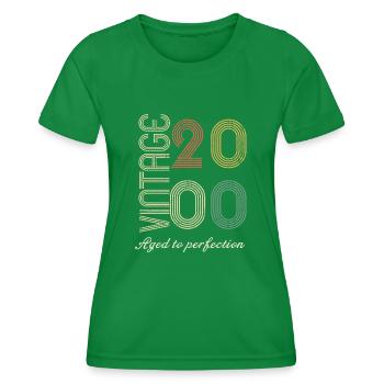 Geburtstagsgeschenk 24 Jahre - 2000 - Frauen Funktions-T-Shirt - Kelly Green - Vorne - AI Model Female 172 dark (172cm)