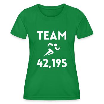 Team 42,195 km marathonien - T-shirt sport Femme - vert - Devant - AI Model Female 172 dark (172cm)