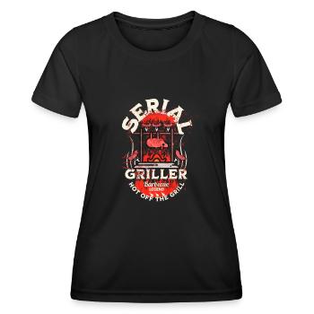 Serial Griller BBQ - Women's Functional T-Shirt - black - Front - AI Model Female 172 light (172cm)
