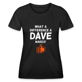 Dave - T-shirt sport Femme - noir - Devant - AI Model Female 172 light (172cm)