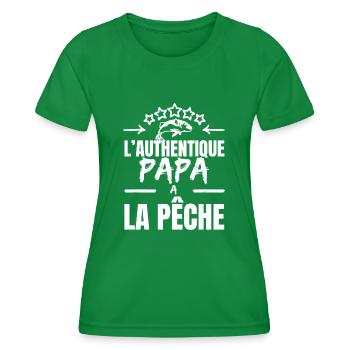 THE AUTHENTIC DAD - Women's Functional T-Shirt - kelly green - Front - AI Model Female 172 dark (172cm)