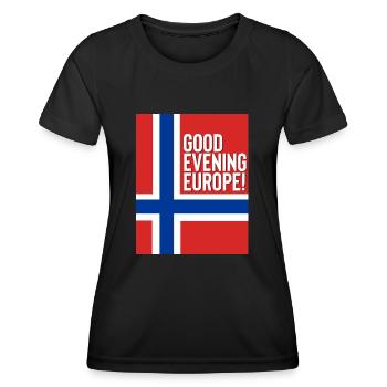Norwegen Eurovision Song Contest - Frauen Funktions-T-Shirt - Schwarz - Vorne - AI Model Female 172 light (172cm)