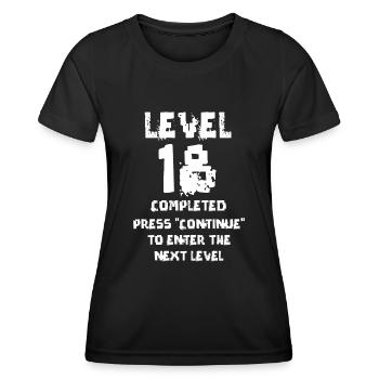 Stufe 18 Jahre alt - Frauen Funktions-T-Shirt - Schwarz - Vorne - AI Model Female 172 light (172cm)