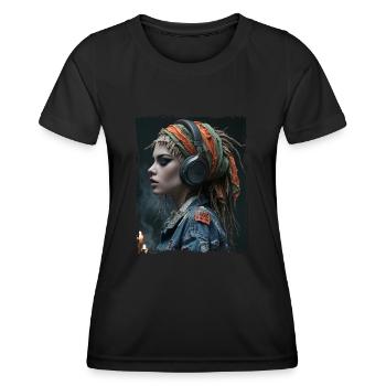 Musik ist mein Leben - Frauen Funktions-T-Shirt - Schwarz - Vorne - AI Model Female 172 light (172cm)