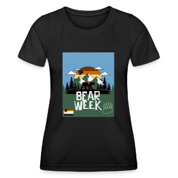 Semaine de l’ours - T-shirt sport Femme - noir - Devant - AI Model Female 172 light (172cm)