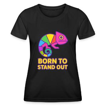 Chameleon Pride – Avec style Gay Pride pride month - T-shirt sport Femme - noir - Devant - AI Model Female 172 light (172cm)