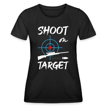 Shoot On Target - Sniper - Women's Functional T-Shirt - black - Front - AI Model Female 172 light (172cm)