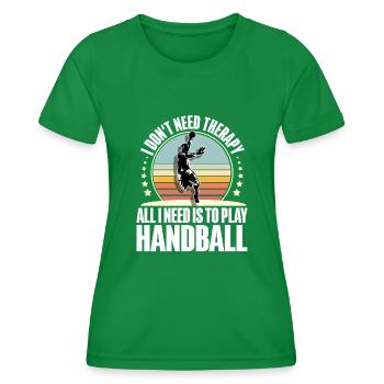 Handball Handball Player - Women's Functional T-Shirt - kelly green - Front - AI Model Female 172 dark (172cm)