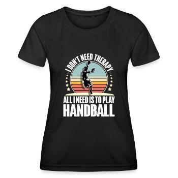 Handball Handballer - Frauen Funktions-T-Shirt - Schwarz - Vorne - AI Model Female 172 light (172cm)