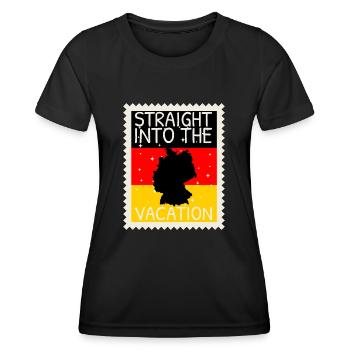 Drapeau de l’Allemagne Drapeau allemand Utilisé Look Homeland - T-shirt sport Femme - noir - Devant - AI Model Female 172 light (172cm)