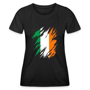 Ireland Flag Vintage Irish Flag Dublin - Women's Functional T-Shirt - black - Front - AI Model Female 172 light (172cm)