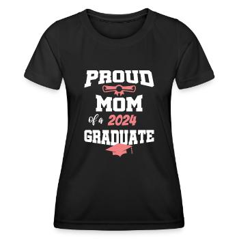 Absolvent Sponsion Graduate stolze Mutter 2024 - Frauen Funktions-T-Shirt - Schwarz - Vorne - AI Model Female 172 light (172cm)