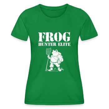 Chasseur de grenouilles Maître de la capture d’amphibiens d’élite - T-shirt sport Femme - vert - Devant - AI Model Female 172 dark (172cm)